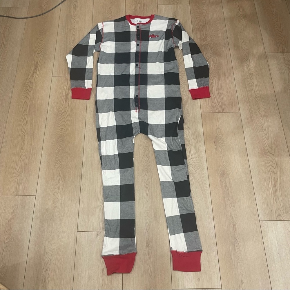 NWT Lazy One Unisex Adult Plaid Flapjacks Pajamas XL Holiday Christmas